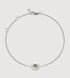 Sterling Silver August Birthstone Chain Bracelet - Peridot - Monica Vinader