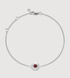 Sterling Silver July Birthstone Chain Bracelet - Ruby - Monica Vinader