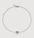 Sterling Silver May Birthstone Chain Bracelet - Emerald - Monica Vinader