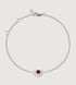 Sterling Silver January Birthstone Chain Bracelet - Red Garnet - Monica Vinader