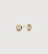 Gold Vermeil Asscher Diamond Stud Earrings - Lab Grown Diamond - Monica Vinader