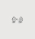 Sterling Silver Pear Diamond Stud Earrings - Lab Grown Diamond - Monica Vinader