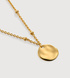 Gold Vermeil Siren Muse Disc Chain Necklace - 16-18' - Monica Vinader