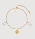 Gold Vermeil Capri Keshi Pearl Station Bracelet - Capri Keshi Pearl station bracelet - Pearl - Monica Vinader