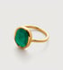 Gold Vermeil Siren Gemstone Medium Ring - Green Onyx - Monica Vinader