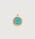 Gold Vermeil St Christopher Gemstone Pendant - Turquoise - Monica Vinader