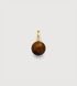 Gold Vermeil Round Gemstone Pendant Charm - Tigers Eye - Monica Vinader