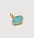 Gold Vermeil Lotus Gemstone Pendant - Amazonite - Monica Vinader
