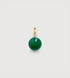 Gold Vermeil Round Gemstone Pendant Charm - Green Onyx - Monica Vinader