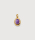 Gold Vermeil February Birthstone Locket - Amethyst - Monica Vinader