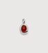 Sterling Silver January Birthstone Locket - Red Onyx - Monica Vinader