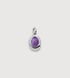 Sterling Silver February Birthstone Locket - Amethyst - Monica Vinader