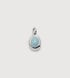 Sterling Silver March Birthstone Locket - Aquamarine - Monica Vinader