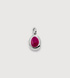 Sterling Silver July Birthstone Locket - Pink Quartz - Monica Vinader