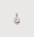 Sterling Silver October Birthstone Locket - Rose Quartz - Monica Vinader