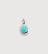 Sterling Silver December Birthstone Locket - Turquoise - Monica Vinader