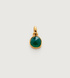 Gold Vermeil Siren Bezel Gemstone Small Pendant - Green Onyx - Monica Vinader