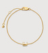 Gold Vermeil Initial E Chain Bracelet - Monica Vinader