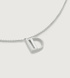 Sterling Silver Initial D Necklace Adjustable 41-46cm/16-18' - Monica Vinader