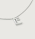 Sterling Silver Initial E Necklace Adjustable 41-46cm/16-18' - Monica Vinader