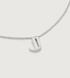 Sterling Silver Initial J Necklace Adjustable 41-46cm/16-18' - Monica Vinader