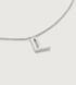 Sterling Silver Initial L Necklace Adjustable 41-46cm/16-18' - Monica Vinader