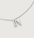 Sterling Silver Initial N Necklace Adjustable 41-46cm/16-18' - Monica Vinader