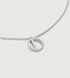 Sterling Silver Initial O Necklace Adjustable 41-46cm/16-18' - Monica Vinader