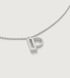 Sterling Silver Initial P Necklace Adjustable 41-46cm/16-18' - Monica Vinader