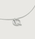 Sterling Silver Initial Q Necklace Adjustable 41-46cm/16-18' - Monica Vinader