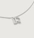 Sterling Silver Initial R Necklace Adjustable 41-46cm/16-18' - Monica Vinader