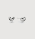 Sterling Silver Infinity Heart Small Stud Earrings - Monica Vinader
