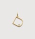 Gold Vermeil Solitaire Diamond Initial D Pendant - Lab Grown Diamond - Monica Vinader