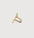 Gold Vermeil Solitaire Diamond Initial P Pendant - Lab Grown Diamond - Monica Vinader