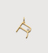 Gold Vermeil Solitaire Diamond Initial R Pendant - Lab Grown Diamond - Monica Vinader