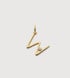 Gold Vermeil Solitaire Diamond Initial W Pendant - Lab Grown Diamond - Monica Vinader