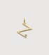 Gold Vermeil Solitaire Diamond Initial Z Pendant - Lab Grown Diamond - Monica Vinader
