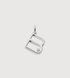 Sterling Silver Solitaire Diamond Initial B Pendant - Lab Grown Diamond - Monica Vinader