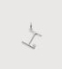 Sterling Silver Solitaire Diamond Initial I Pendant - Lab Grown Diamond - Monica Vinader