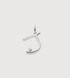 Sterling Silver Solitaire Diamond Initial J Pendant - Lab Grown Diamond - Monica Vinader