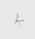 Sterling Silver Solitaire Diamond Initial K Pendant - Lab Grown Diamond - Monica Vinader