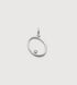 Sterling Silver Solitaire Diamond Initial O Pendant - Lab Grown Diamond - Monica Vinader