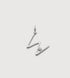 Sterling Silver Solitaire Diamond Initial W Pendant - Lab Grown Diamond - Monica Vinader