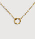 Gold Vermeil Oval Link Chain Charm Necklace - Monica Vinader