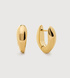 Gold Vermeil Nura Reef Medium Hoop Earrings - Monica Vinader