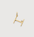 Gold Vermeil Solitaire Diamond Initial H Pendant - Lab Grown Diamond - Monica Vinader