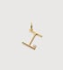 Gold Vermeil Solitaire Diamond Initial I Pendant - Lab Grown Diamond - Monica Vinader