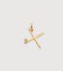 Gold Vermeil Solitaire Diamond Initial X Pendant - Lab Grown Diamond - Monica Vinader