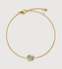 Gold Vermeil Odyssey Fine Chain Bracelet - Aquamarine - Monica Vinader
