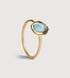 Gold Vermeil Odyssey Gemstone Ring - Aquamarine - Monica Vinader